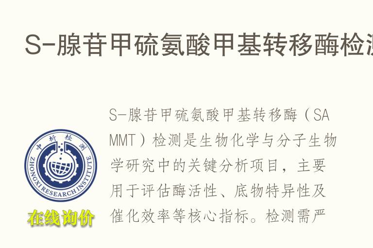 S-腺苷甲硫氨酸甲基转移酶<font color='red'>检测</font>