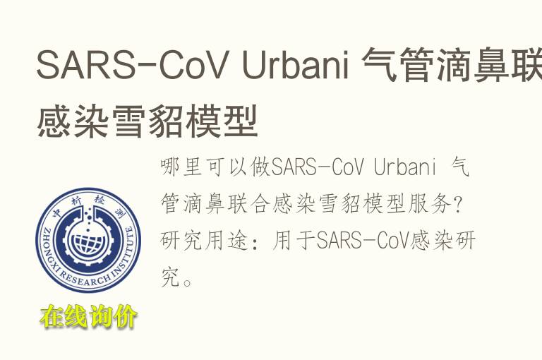SARS-CoV Urbani 气管滴鼻联合感染雪貂模型