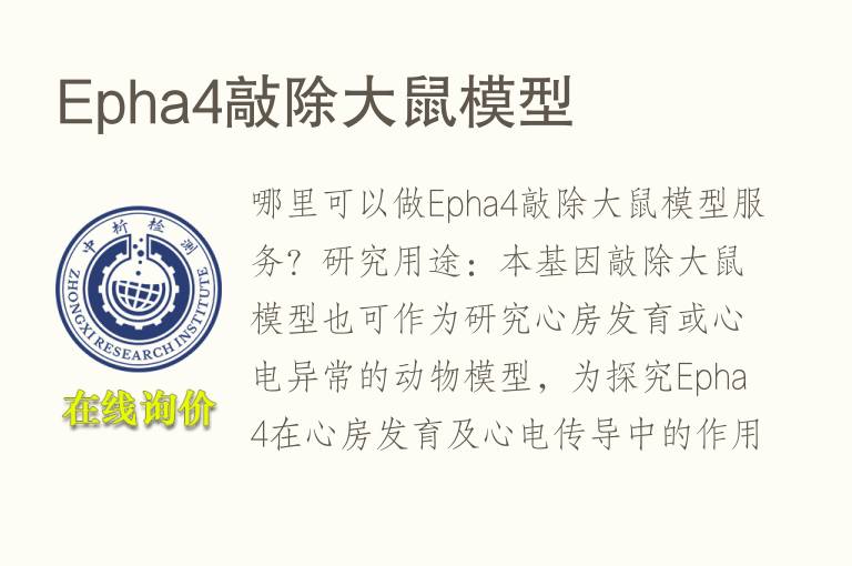 Epha4敲除大鼠模型