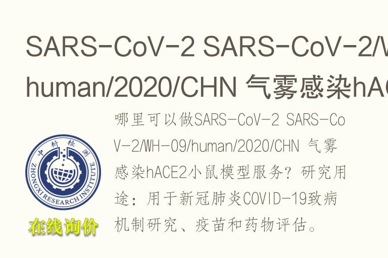 SARS-CoV-2气<font color='red'>雾</font>感染hACE2小鼠模型